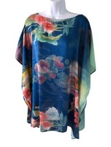 Bryn Walker Oversized Polyester Cap Sleeve Multi Color Blouse Women’s Medium - £25.58 GBP