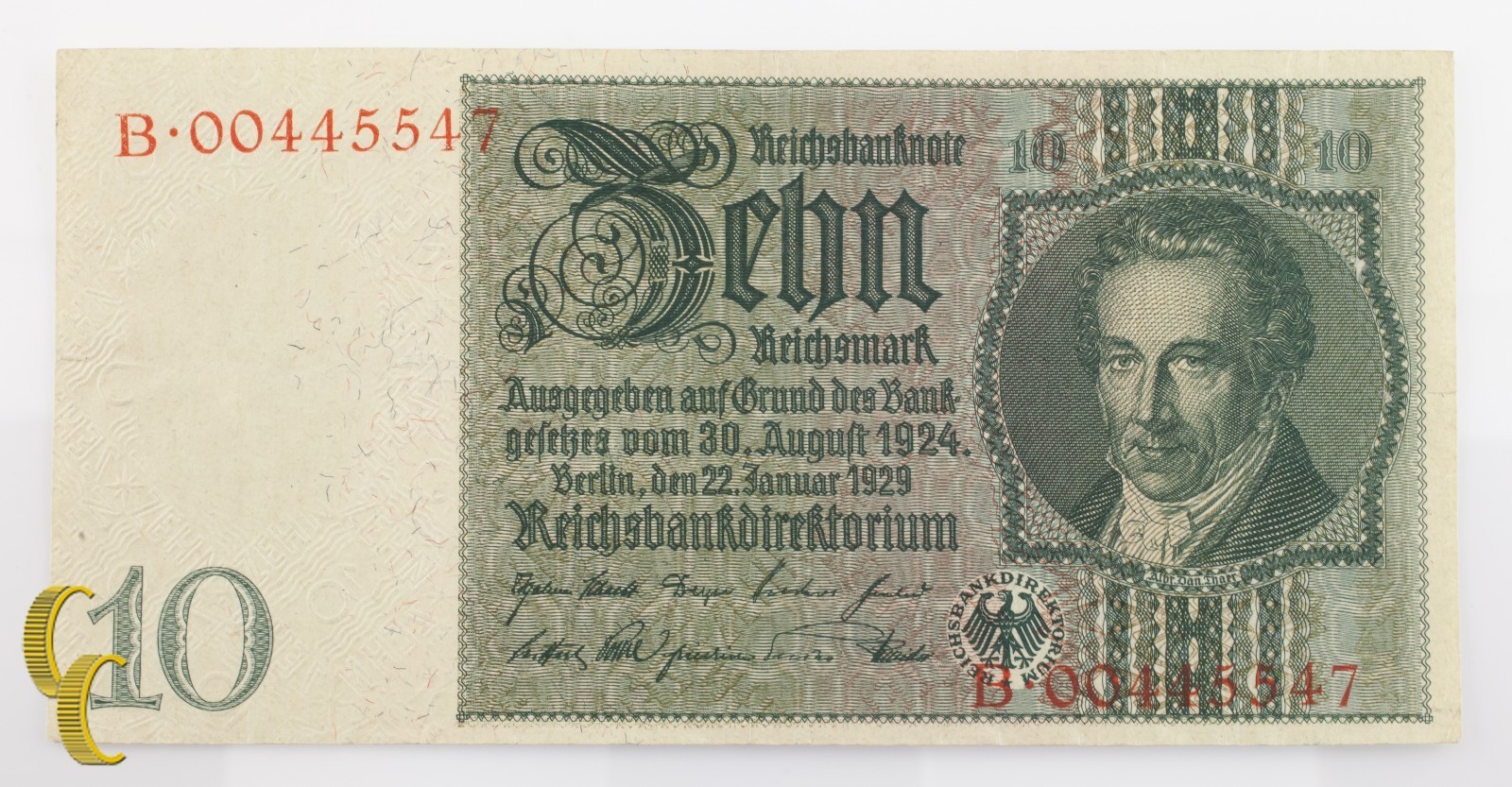 1929 Allemagne 10 Mark (Au) About Hors-Circulation État - $44.06