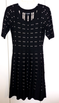 Rox &amp; Ali Ladies Black Ss RAYON/POLYESTER Knit Pullover DRESS-M-WORN ONCE-CUTE - £13.44 GBP