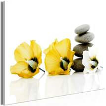 Tiptophomedecor Stretched Canvas Zen Art - Calm Mallow Wide Yellow - Stretched &amp; - £79.92 GBP+