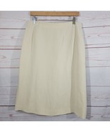 Talbots Pure Silk Light Beige Knee Length Pencil Skirt Size 16 NWT - $44.68 CAD
