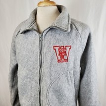 Vintage Wisconsin Badgers Malden Polar Fleece Jacket Adult Large Embroidered USA - $32.99