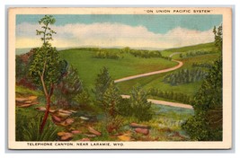 Telephone Canyon Laramie Wyoming WY Linen Postcard W20 - £1.54 GBP
