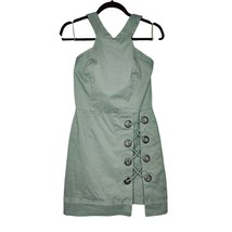 Greylin Army Green Womens Halter Top Sleeveless Mikal Grommet Dress Size... - £27.09 GBP