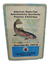 VTG F.X. Schmid AMERICAN GAME FISH cards Quartett 707E German FX hard case - $18.37
