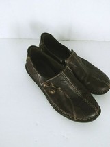 Clarks Women&#39;s Brown Leather Unstructured UnLoop Moccasins Size 6.5M - $17.45