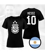 Argentina Messi Champions 3 Stars FIFA World Cup Qatar 2022 Women&#39;s T-Sh... - $41.01 CAD+