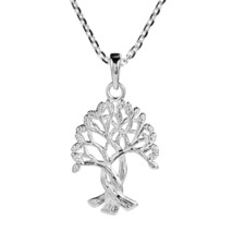 Intertwined Tree Of Life Branches Binding Root .925 Silver Necklaces - £15.42 GBP