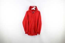 Vtg 60s Streetwear Mens Large Distressed Blank Full Zip Hoodie Sweatshirt USA - £92.75 GBP