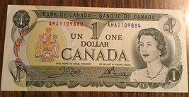 1973 Bank Of Canada One Dollar 1$ Bank Note - £3.52 GBP