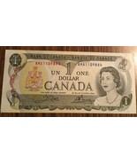 1973 BANK OF CANADA ONE DOLLAR 1$ BANK NOTE - £3.84 GBP