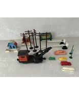 VTG Model Railroad Train Track Accessories Houses, Cars, Wrecker All Inc... - $44.54