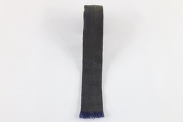 Vtg 40s 50s Rockabilly Distressed Wool Knit Fringed Square Skinny Neck Tie USA - £19.86 GBP
