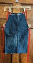 Child Denim Apron with pocket - Cute! Child Medium.  - £10.35 GBP