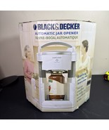 Black &amp; Decker Lids Off Automatic Jar Opener White JW200 New Open Box - $95.92 CAD