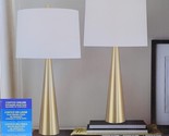 Bridgeport Designs Table Lamp Set 2Pk Soft Brass Finish Steel Base 28 In... - $149.99