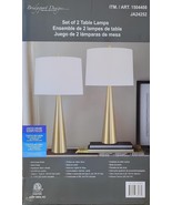 Bridgeport Designs Table Lamp Set 2Pk Soft Brass Finish Steel Base 28 In... - £119.89 GBP