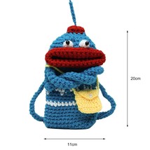Kawaii Handmade Knit Handbag Women Girls Phone Bags Crossbody Bag DIY Sausage Mo - £29.69 GBP