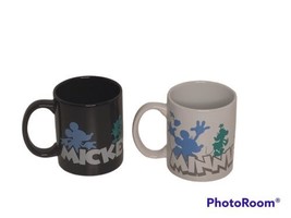 Disney Mickey Minnie Mouse Coffee Mugs Tea Cups  Lot of 2 - £23.27 GBP