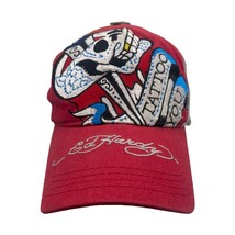 Ed Hardy Red Skull Truckers Hat Snapback Vintage - £38.58 GBP