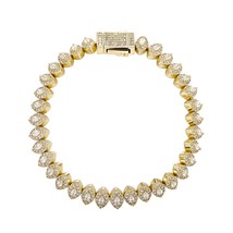 8mm Prong Setting Iced Out CZ Stone Bracelet Micro Pave Full Cubic Zirconia With - £51.82 GBP+