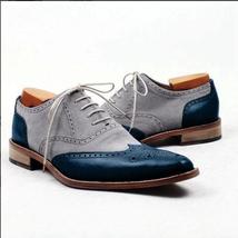 New Handmade Men elegant formal shoes, Men two tone shoes, New Men dress shoes - £115.07 GBP
