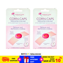 2 X 5&#39;s Carnation Corn Caps Medicated Footcare Plasters - $339.09 MXN