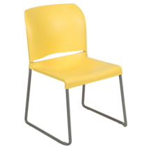 HERCULES Series 880 lb. Capacity Yellow Full Back Contoured Stack Chair with Gra - £71.93 GBP+