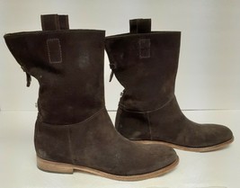 Alberto Fermani Suede Leather Ankle Boots Booties Slouchy Italy Brown EU 38.5 - £55.16 GBP