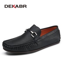 Men Loafers Men&#39;s Casual Summer Leather Shoes Designer Handmade Driving Shoes Si - £44.07 GBP