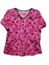 Scrubstar Hearts That Heal V-Neck Scrub Top Womens Size  XL - NEW - $13.21