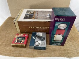 Dunlop Dry Mens 9 Classic Leather Saddle Golf Shoes Extras Bundle - £11.90 GBP