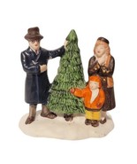 Vintage Christmas Village Family with Christmas Tree in Snow Figurine EUC!  - £10.21 GBP