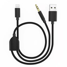 Audio Charging Cable 2in1 Car AUX Cord Compatible with Phone 12 11 SE XS... - £21.92 GBP