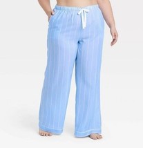 Women&#39;S Plus Size Striped Simply Cool Pajama Pants - Blue 4X - £16.66 GBP