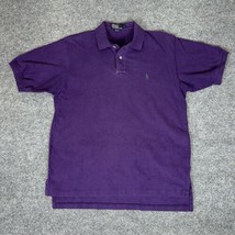 Vintage Polo Ralph Lauren Shirt Mens Large Purple Polo Short Sleeve VTG Adult - £12.60 GBP