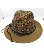 George Zamau&#39;l Vintage Feather Fedora Hat Size Medium - $2,813.69 MXN