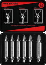 AIMLENTOOL 6PC Damaged Screw Extractor Set, Remover Kit for Stripped Scr... - $8.99