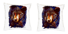 Pair of Betsy Drake Betsy’s Bear No Cord Pillows 18 Inch X 18 Inch - £62.27 GBP