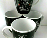 Lot 4 Coffee Cup Mug Joy To The World 16 oz - £7.78 GBP