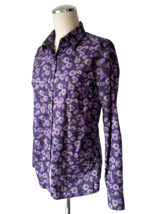 Barbour Purple Redmire Thistle Country Cottage Print Long Sleeve Shirt-W... - $75.95