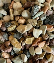 5.5 LB Mixed Color Stones Small Decorative River Rock Garden &amp; Indoor Outdoor - £23.35 GBP