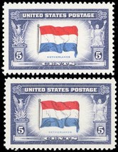 913a, VF OG NH - Reverse Printing of Flag Colors Error With Normal - Stuart Katz - $95.00