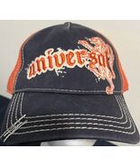 Universal Studios Adjustable Hat Y2K Orange Denim Embroidered Unisex - $9.89
