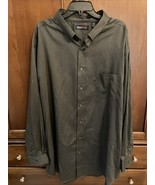 Roundtree &amp; Yorke Travel Smart Button Up Shirt Mens 4XT Black/White Houn... - $13.86