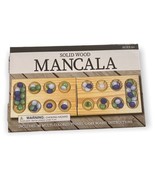 MANCALA SOLID WOOD FOLDING BOARD GAME WITH 48 GEMSTONE PIECES - New - $15.83