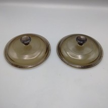 2 Pyrex Vintage Corning Ware Vision V1C-A Amber Replacement Glass Lid 6&quot;... - $187.98 MXN