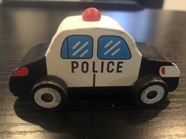Wood Police Car 3 1/2 in. Greenbrier Toy Automobile - £7.12 GBP