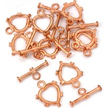 Bali Heart Toggle Clasp Copper Plated New 21mm Approx 8 - $19.74
