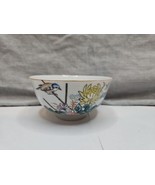Vintage Porcelain Rice Bowl, Blue Jay/Floral Design, 4.5&#39;&#39; Diameter - $29.99